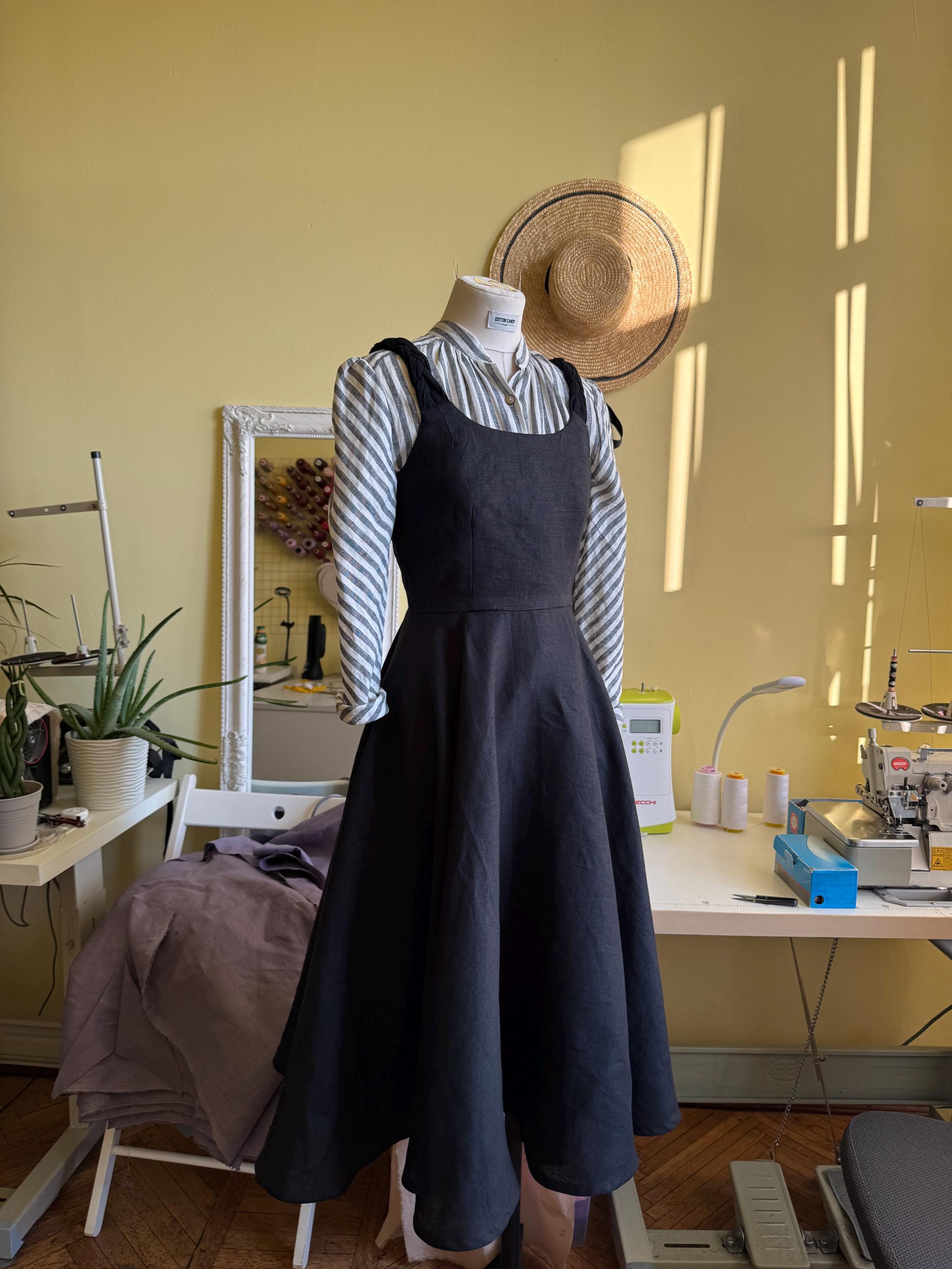 irene linen shirt dress NWOT women's XXSP Anthropologie x Maeve The Irene linen shirt dress in Sky
