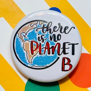 There is no Planet B | 1.25 inch pinback button | climate change | science