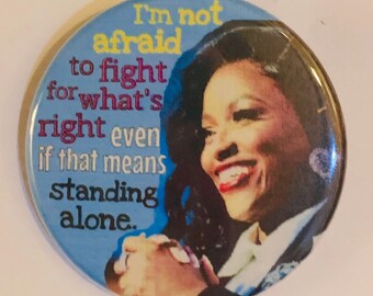 Jasmine Crockett | 1.75 inch pinback button | fight oligarchy