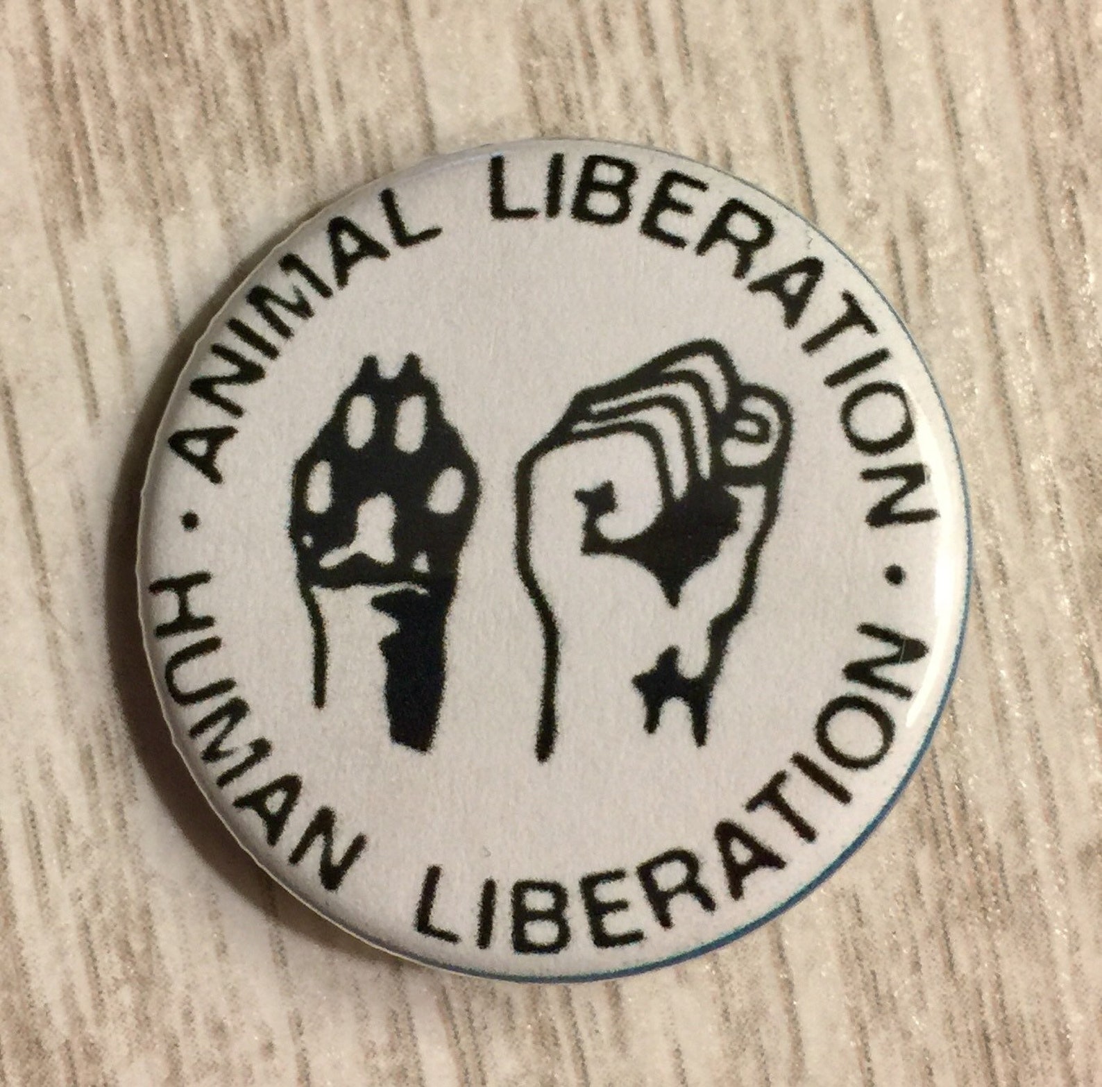 Animal Liberation Human Liberation 1.25 Inch Pinback Animal - Etsy