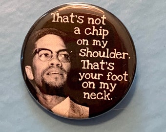 Malcolm X pinback knop | 1,25 inch pin | Black Lives Matter | Blm