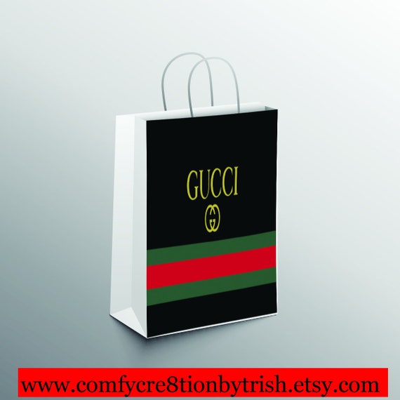 Gucci Gift BagGucci LabelsGucci PrintablesGucci Party Bags/ | Etsy