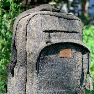 Sustainable Hemp Bag Backpacks, Natural/Beige | Handwoven, handmade in Nepal | Style 2