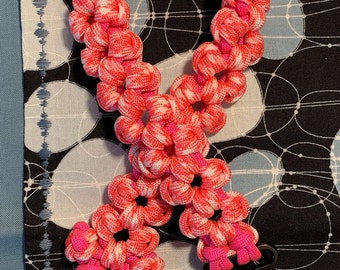 Cordones de supervivencia estilo flor gruesa con cierre de gancho a presión HK de 16 pulgadas y anilla sólida