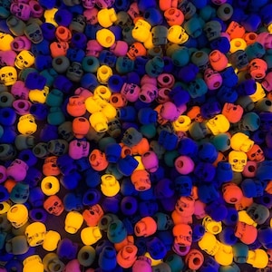 Circus-Inspired Plastic Paracord Skull Beads