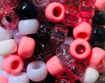 Pink Glam Custom Plastic Pony Beads