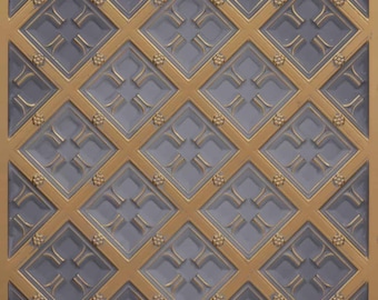 Konstplåt - Dekorativ PVC-takplatta 2' x 2' (25 st per förpackning) Royalgrå - Drop-in-galler
