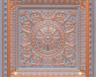 Dekorativa takplattor i PVC i konstplåt / väggdekorationer / bakgrund 6,5x6,5 cm (25 plattor per förpackning) - Dusty Copper #D223 Drop-in/limning