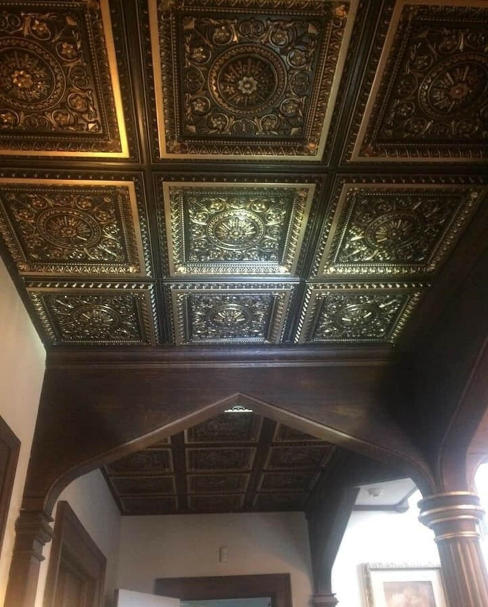 Faux Tin PVC Decorative Ceiling Tile / Wall Art / Backdrop Etsy