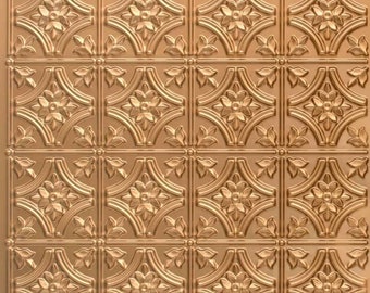 Dekorativ PVC-takplatta / väggplatta / stänkskydd / väggkonst / bakgrund 2'x2' (25/pack) - Guld #150 Limning