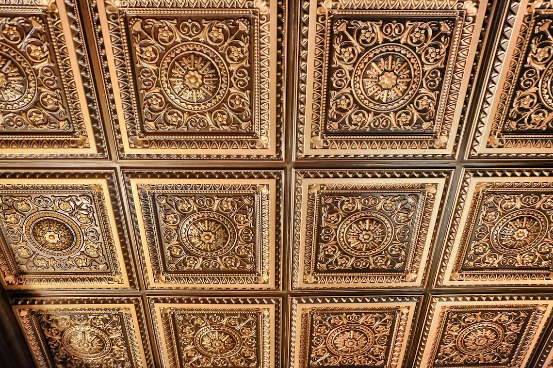 Faux Tin PVC Dekorative Deckenfliese / Wandkunst / Kulisse | Etsy