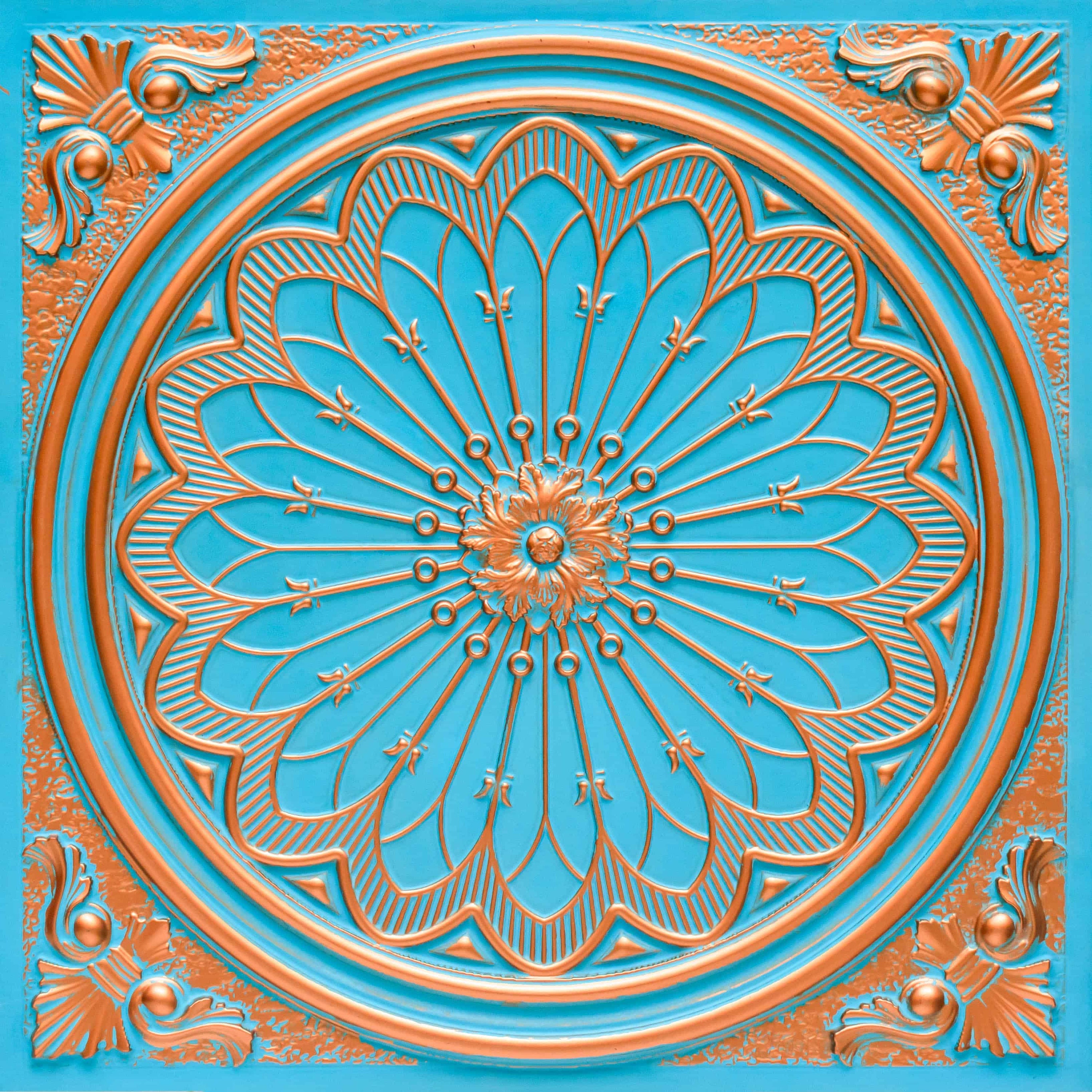 Rose Fenster Faux Zinn dekorative PVC Deckenfliese / | Etsy