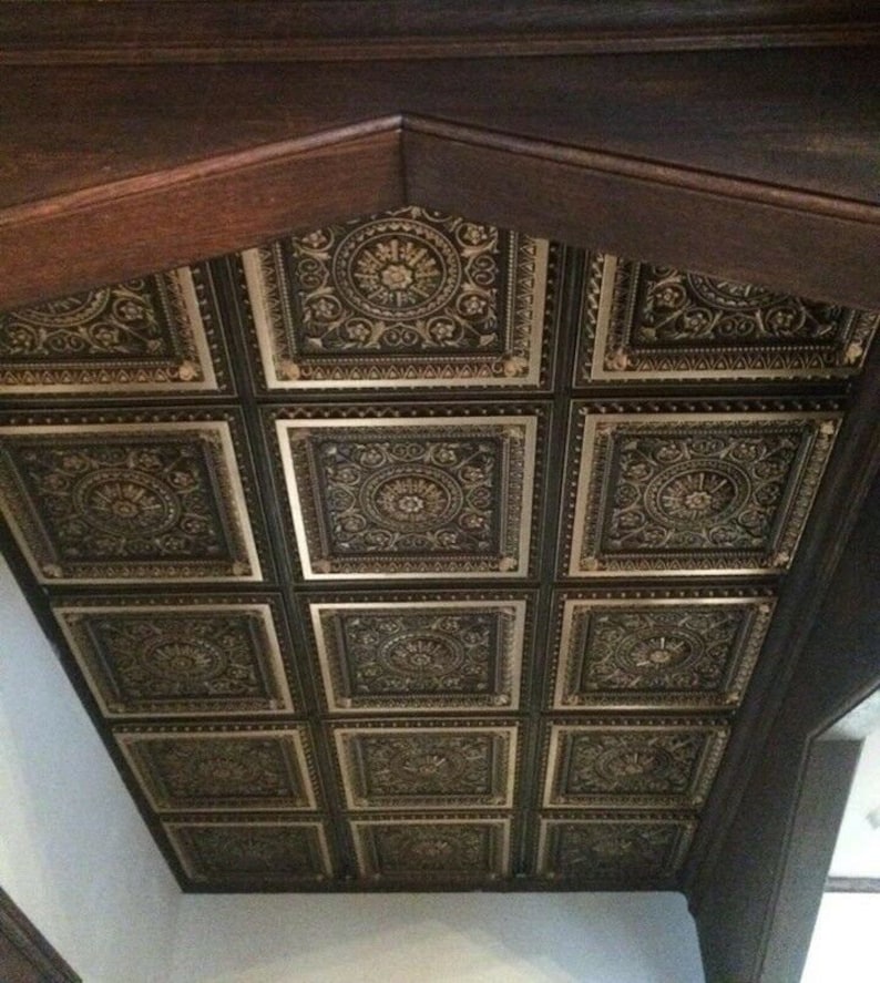 Faux Tin PVC Decorative Ceiling Tile / Wall Art / Backdrop Etsy