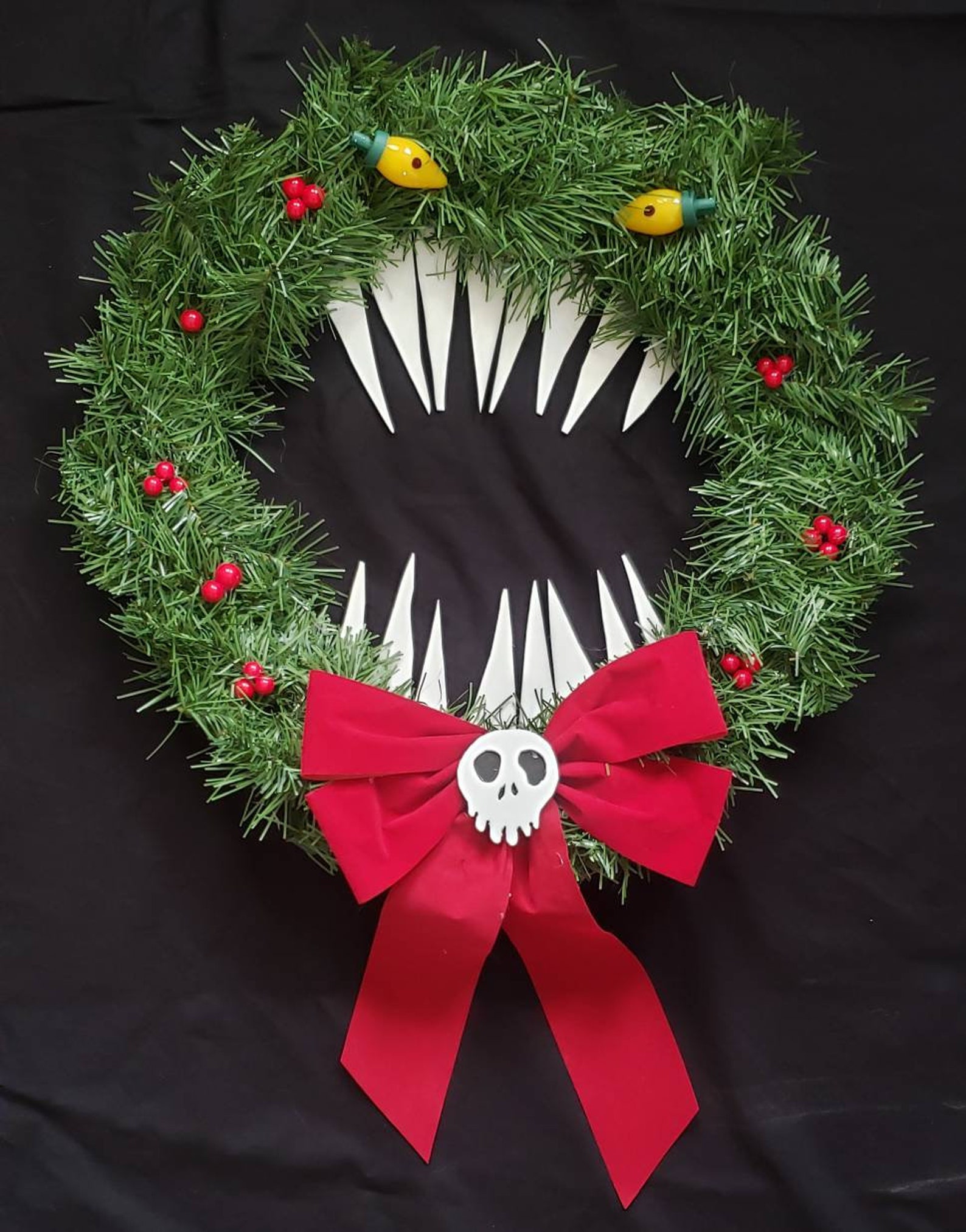 Handmade Nightmare Before Christmas Man-Eating Wreath | Etsy