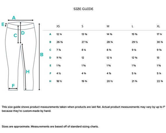 Tribal Jeans Size Chart