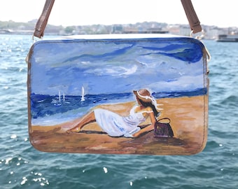 Hand-painted Leather Bag