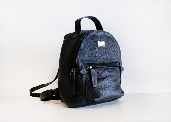 small black backpack purse