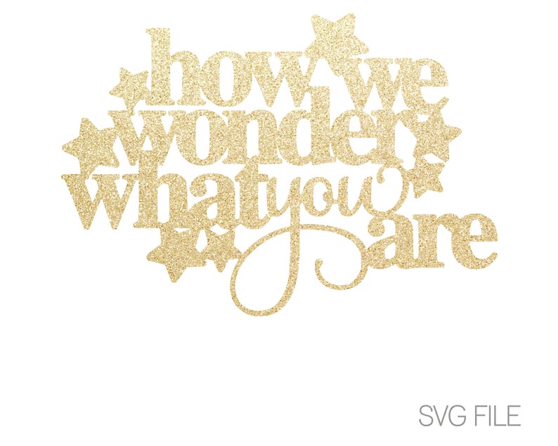 How We Wonder What You Are SVG File Gender Reveal Baby | Etsy