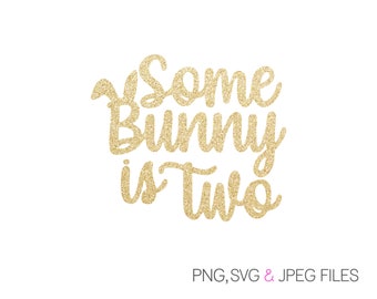 Einige Häschen sind zwei SVG | Erster Geburtstag SVG | Osterhase Kaninchen SVG | Digitaler Download | svg druckbare jpg png Dateien
