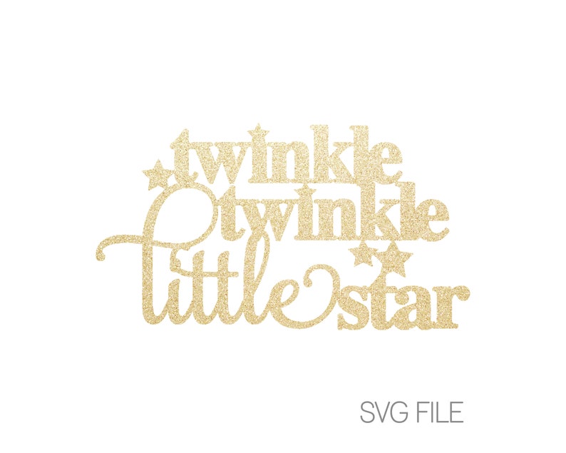 Twinkle Twinkle Little Star SVG File Gender Reveal Baby | Etsy