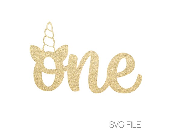 Download Unicorn One SVG File First Birthday 1st Decal SVG Iron | Etsy