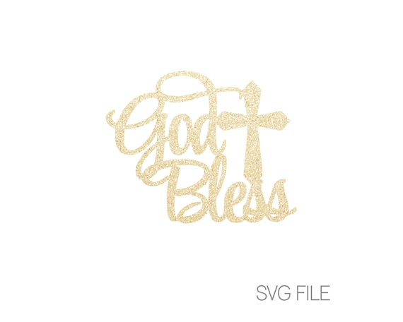 Download God Bless Svg Christening First Communion Svg Baptism Etsy