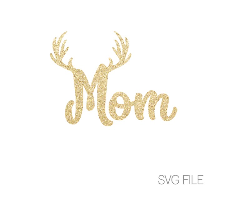 Download Mom Reindeer Deer Antler SVG Christmas SVG Antlers SVG | Etsy