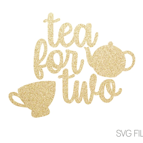 tea for two SVG | tea party SVG | teacup | teapot | 2 SVG | Digital Download | svg