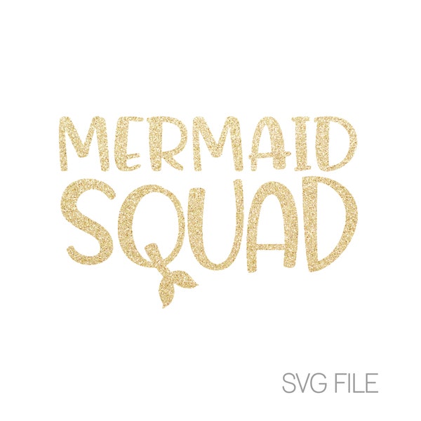 Mermaid Squad SVG File | Birthday Squad SVG | Iron On SVG | Mermaid Party | Girls Birthday Party | Squad svg | Under the Sea | svg