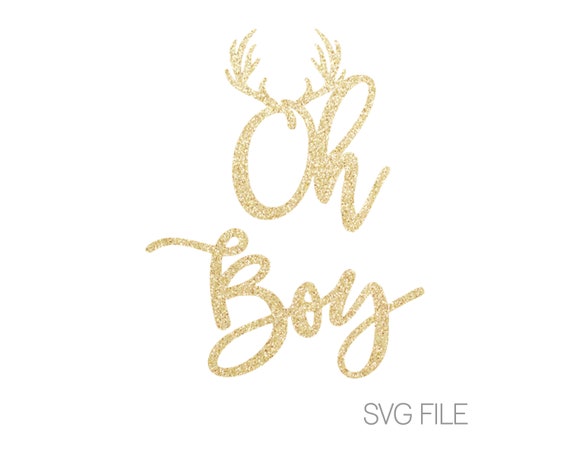 Download Oh Boy Svg File Christmas Baby Shower Woodland Deer Etsy