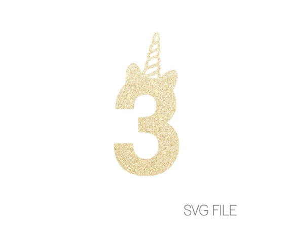 Download Unicorn 3 Svg File 3rd Birthday Third Iron On Svg Etsy