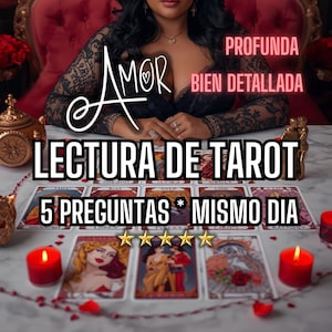 Lectura de Cartas en Español Amor, Lectura de Tarot Amor y Relaciones, Vida Amorosa, 5 Preguntas, Lectura Completa y Detallada, PDF