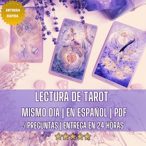 Lectura de Tarot Bien Detallada, Lectura de 5 Preguntas, Lectura Psiquica, Entrega Rapida Hoy 24 Horas, Lectura de Cartas, PDF y Fotos