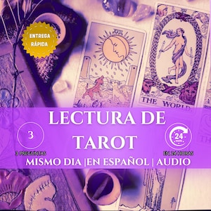 Lectura de Tarot en Audio, Lectura de Cartas en Espanol 3 Preguntas, Predicciones Psiquicas Detalladas, Entrega Rapida HOY/24 Horas, Audio
