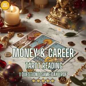SAME DAY Money Psychic Reading, Career Tarot Reading, 1 Question Financial Abundance Reading, Accurate Job Opportunities Tarot Reading, PDF