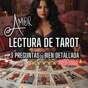Lectura de Cartas Amor, Lectura de Tarot Relacion, Vida Amorosa, Tu Futura Pareja, Reconciliacion, 3 Preguntas, Descarga Digital PDF