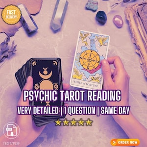 SAME DAY Very Detailed Tarot Reading | 1 Question Reading | Accurate Predictions | In-Depth Psychic Reading | Fast Delivery | PDF