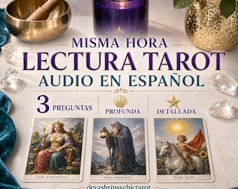 Lectura de Tarot en Español: 3 Preguntas Lectura Psiquica entrega 1 Hora (Audio)