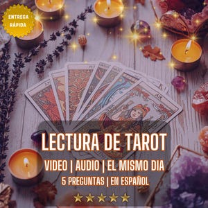 Lectura de Tarot Video-Grabada, Lectura Psiquica Detallada en Audio o Video, Lectura de Cartas En Español, Entrega Rapida Hoy