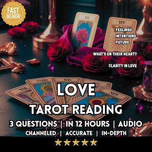 Lettura dei tarocchi dell&#39;amore: 3 domande, intuizioni audio psichiche (download MP3 entro 12 ore)