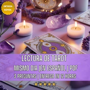 Lectura de Cartas del Tarot para 3 Preguntas | Predicciones Psiquicas Detallada y Precisa | Entrega Rapida | Hoy Mismo / 12 Horas | PDF