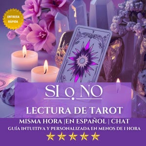 Lectura de Tarot Si o No – 1 Pregunta | Respuesta Psíquica Rapida | Entrega en Una Hora | Tarot Intuitivo y Claro En Español