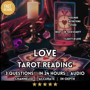 Lettura dei Tarocchi dell&#39;Amore: 3 Domande, Intuizioni Audio Psichiche (Download MP3 entro 24 ore)