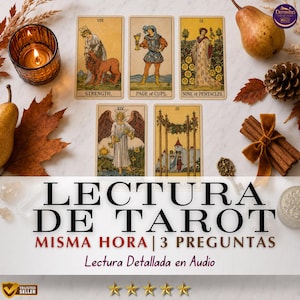 Lectura de Tarot en Español 3 Preguntas Entrega en 1 Hora, Lectura Psiquica Detallada, Audio