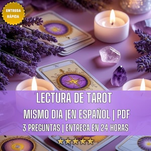 Lectura de Cartas de Tarot Bien Detallada y Precisa |Lectura de 3 Preguntas| Mensaje de tus Guias Canalizado | Entrega Rapida Hoy | PDF