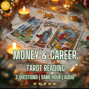 SAME HOUR Money Tarot Audio Reading, 3 Questions Career Psychic Reading, Accurate Business Psychic Insights, Detailed Career Audio Reading