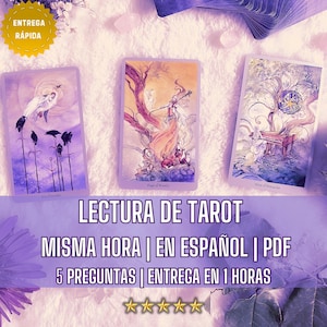 Lectura Tarot de 5 Preguntas | Lectura Psiquica Bien Detallada | Mensajes de tus Guias | Entrega Rapida en 1 Hora | PDF + Fotos