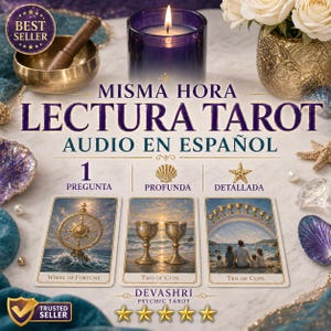 Lectura de Tarot en Español: 1 Pregunta Lectura Psiquica Misma Hora (Audio MP3)