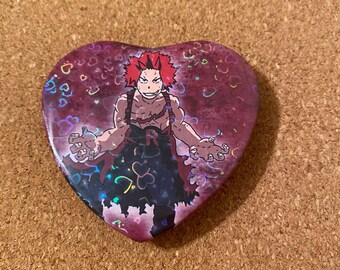 Red Riot Heart Button - MHA