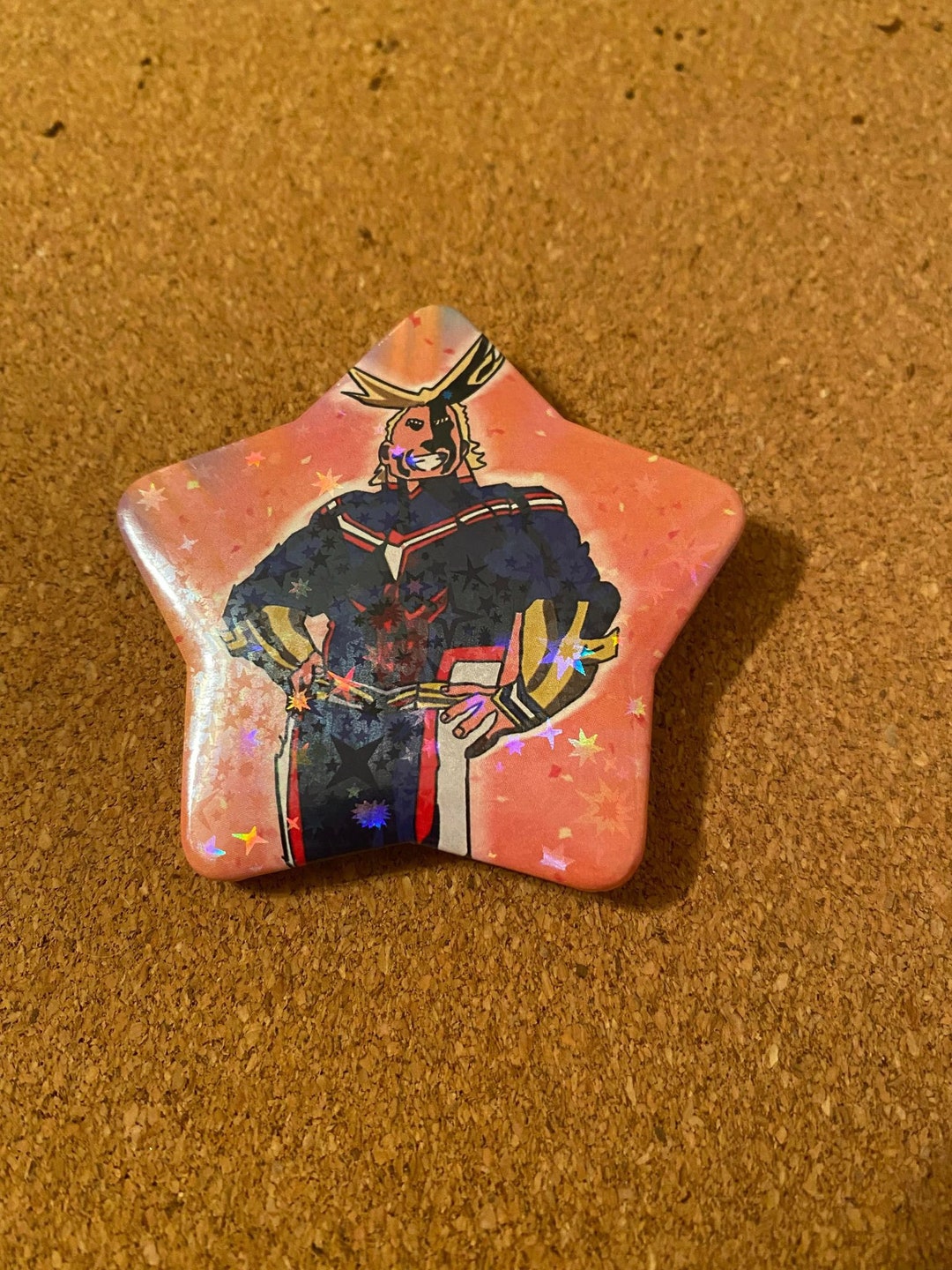 All Might Star Button - MHA - Etsy